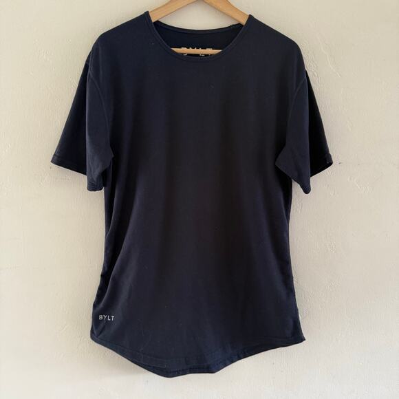 BYLT Basics T Shirts Lot of 2 Drop Cut Men's Size Medium Blue And Black - Picture 2 of 12